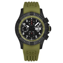 Load image into Gallery viewer, Revue Thommen Men&#39;s &#39;Air speed&#39; Black Dial Green Rubber Strap Automatic Watch 16071.6774
