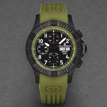 Load image into Gallery viewer, Revue Thommen Men&#39;s &#39;Air speed&#39; Black Dial Green Rubber Strap Automatic Watch 16071.6774

