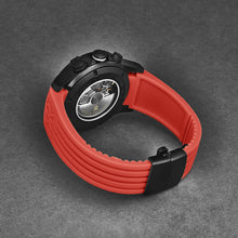 Load image into Gallery viewer, Revue Thommen Men&#39;s &#39;Air speed&#39; Black Dial Red Rubber Strap Automatic Watch 16071.6776
