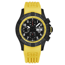 Load image into Gallery viewer, Revue Thommen Men&#39;s &#39;Air speed&#39; Black Dial Yellow Rubber Strap Automatic Watch 16071.6778
