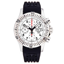 Load image into Gallery viewer, Revue Thommen Men&#39;s 16071.6822 &#39;Airspeed&#39; Silver Dial Day-Date Rubber Strap Chronograph Automatic Watch
