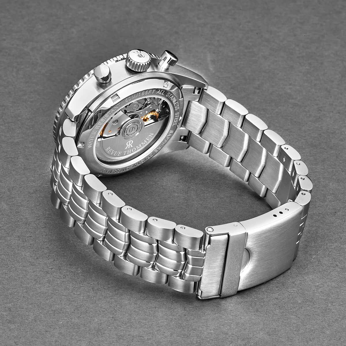 Revue Thommen Men's 17000.6134 'Aviator' Black Dial Stainless Steel Ch