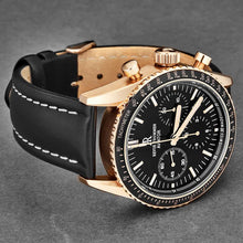 Load image into Gallery viewer, Revue Thommen Men&#39;s 17000.6567 &#39;Aviator&#39; Black Dial Rose-Tone Chronograph Automatic Watch
