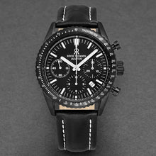 Load image into Gallery viewer, Revue Thommen Men&#39;s 17000.6577 &#39;Aviator&#39; All Black Dial Leather Strap Chronograph Automatic Watch
