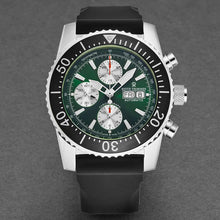 Load image into Gallery viewer, Revue Thommen Men&#39;s 17030.6521 &#39;Divers&#39; Green Dial Day-Date Chronograph Rubber Strap Automatic Watch
