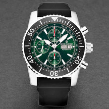 Load image into Gallery viewer, Revue Thommen Men&#39;s 17030.6522 &#39;Air Speed&#39; Green Dial Rubber Strap Chronograph Automatic Watch
