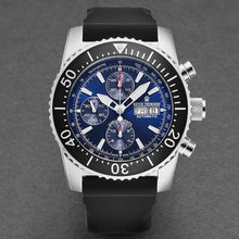 Load image into Gallery viewer, Revue Thommen Men&#39;s 17030.6523 &#39;Divers&#39; Blue Dial Day-Date Chronograph Rubber Strap Automatic Watch

