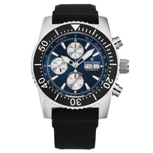 Load image into Gallery viewer, Revue Thommen Men&#39;s 17030.6525 &#39;Divers&#39; Blue Dial Day-Date Chronograph Blue Dial Black Rubber Strap Automatic Watch
