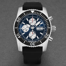 Load image into Gallery viewer, Revue Thommen Men&#39;s 17030.6525 &#39;Divers&#39; Blue Dial Day-Date Chronograph Blue Dial Black Rubber Strap Automatic Watch
