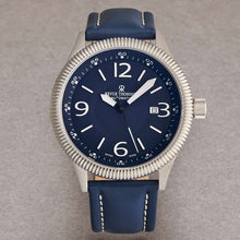 Load image into Gallery viewer, Revue Thommen Men&#39;s 17060.2525 &#39;Pilot&#39; Blue Dial Blue Leather Strap Automatic Watch
