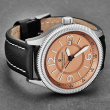 Load image into Gallery viewer, Revue Thommen Men&#39;s 17060.2526 &#39;Pilot&#39; Salmon Dial Black Leather Strap Automatic Watch
