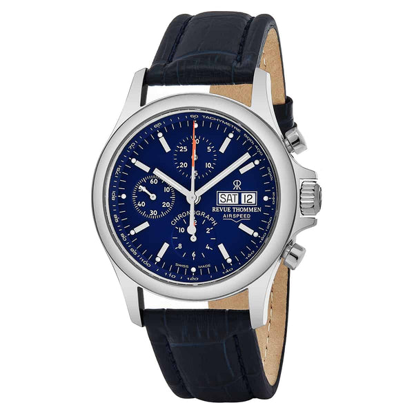 Revue Thommen Men's 17081.6535 Pilot Blue Dial Swiss Automatic Watch