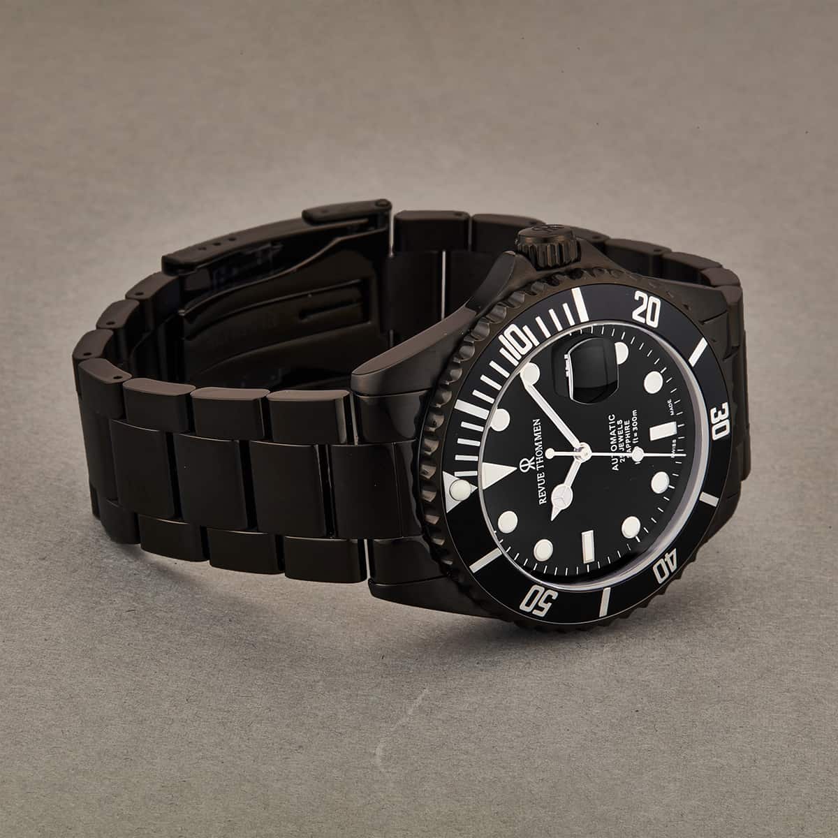 Revue Thommen Men's 17571.2177 'Diver' Black Dial Black Stainless Stee