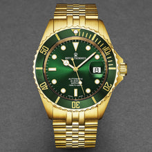 Load image into Gallery viewer, Revue Thommen Men&#39;s &#39;Diver&#39; Green Dial Stainless Steel Bracelet Automatic Watch 17571.2214
