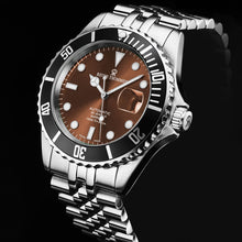 Load image into Gallery viewer, Revue Thommen Men&#39;s &#39;Diver&#39; Brown Dial Stainless Steel Bracelet Automatic Watch 17571.2221
