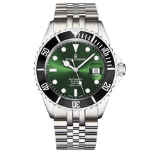 Load image into Gallery viewer, Revue Thommen Men&#39;s &#39;Diver&#39; Green Dial Stainless Steel Bracelet Automatic Watch 17571.2222
