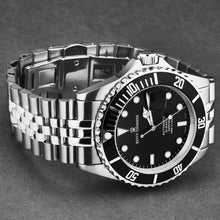 Load image into Gallery viewer, Revue Thommen Men&#39;s &#39;Diver&#39; Black Dial Stainless Steel Bracelet Automatic Watch 17571.2237
