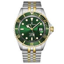 Load image into Gallery viewer, Revue Thommen Men&#39;s &#39;Diver&#39; Green Dial Two Tone Stainless Steel Bracelet Automatic Watch 17571.2244
