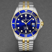 Load image into Gallery viewer, Revue Thommen Men&#39;s &#39;Diver&#39; Blue Dial Two Tone Stainless Steel Bracelet Automatic Watch 17571.2245

