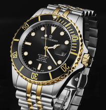 Load image into Gallery viewer, Revue Thommen Men&#39;s &#39;Diver&#39; Black Dial Two Tone Stainless Steel Bracelet Automatic Watch 17571.2247
