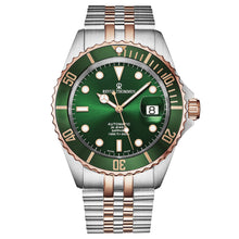 Load image into Gallery viewer, Revue Thommen Men&#39;s &#39;Diver&#39; Green Dial Two Tone Stainless Steel Bracelet Automatic Watch 17571.2254
