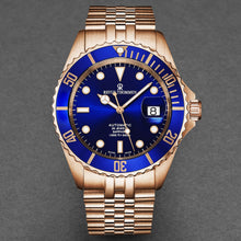 Load image into Gallery viewer, Revue Thommen Men&#39;s &#39;Diver&#39; Blue Dial Stainless Steel Bracelet Automatic Watch 17571.2265
