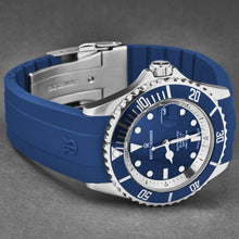 Load image into Gallery viewer, Revue Thommen Men&#39;s &#39;Diver&#39; Blue Dial Blue Rubber Strap Swiss Automatic Watch 17571.2328
