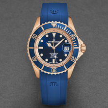 Load image into Gallery viewer, Revue Thommen Men&#39;s &#39;Diver&#39; Blue Dial Blue Rubber Strap Swiss Automatic Watch 17571.2365
