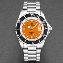Load image into Gallery viewer, Revue Thommen Men&#39;s &#39;Diver&#39; Orange Dial Stainless Steel Bracelet Swiss Automatic Watch 17571.2439
