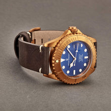 Load image into Gallery viewer, Revue Thommen Men&#39;s 17571.2595 &#39;Diver&#39; Blue Dial Brown Leather Strap Bronze/Steel Automatic Watch

