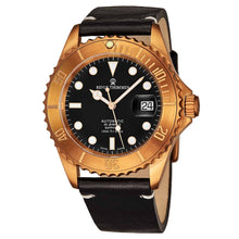 Load image into Gallery viewer, Revue Thommen Men&#39;s 1757.2597 &#39;Diver&#39; Black Dial Black Leather Strap Date Automatic Watch
