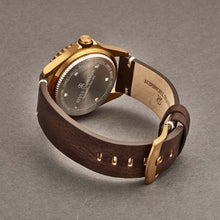 Load image into Gallery viewer, Revue Thommen Men&#39;s 17571.2599 &#39;Diver&#39; Black Dial Brown Leather Strap Bronze/Steel Automatic Watch
