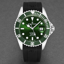 Load image into Gallery viewer, Revue Thommen Men&#39;s &#39;Diver&#39; Green Dial Black Rubber Strap Swiss Automatic Watch  17571.2829
