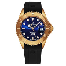 Load image into Gallery viewer, Revue Thommen Men&#39;s &#39;Diver&#39; Blue Dial Black Rubber Strap Bronze/Steel Automatic Watch 17571.2895

