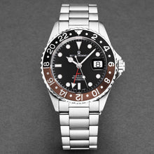 Load image into Gallery viewer, Revue Thommen Men&#39;s &#39;Diver&#39; Black Dial Black and Brown Bezel GMT Automatic Watch 17572.2139
