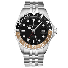 Load image into Gallery viewer, Revue Thommen Men&#39;s &#39;Diver&#39; GMT Black Dial Black and Beige Bezel Automatic Watch 17572.2232
