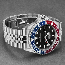Load image into Gallery viewer, Revue Thommen Men&#39;s &#39;Diver&#39; GMT Black Dial Blue and Red Bezel Automatic Watch 17572.2235

