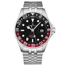Load image into Gallery viewer, Revue Thommen Men&#39;s &#39;Diver&#39; GMT Black Dial Black and Red Bezel Automatic Watch 17572.2236
