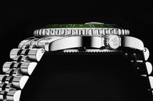 Load image into Gallery viewer, Revue Thommen Men&#39;s &#39;Diver&#39; GMT Black Dial Black and Green Bezel Automatic Watch 17572.2238
