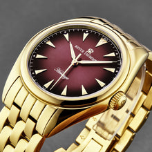 Load image into Gallery viewer, Revue Thommen Men&#39;s &#39;Heritage&#39; Burgundy Dial Stainless Steel Bracelet Automatic Watch 21010.2116
