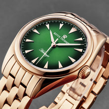 Load image into Gallery viewer, Revue Thommen Men&#39;s &#39;Heritage&#39; Green Dial Stainless Steel Bracelet Automatic Watch 21010.2164
