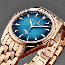 Load image into Gallery viewer, Revue Thommen Men&#39;s &#39;Heritage&#39; Blue Dial Stainless Steel Bracelet Automatic Watch 21010.2165
