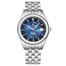 Load image into Gallery viewer, Revue Thommen Men&#39;s &#39;Heritage&#39; GMT Blue Dial Stainless Steel Bracelet Swiss Automatic Watch 21010.2335
