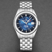 Load image into Gallery viewer, Revue Thommen Men&#39;s &#39;Heritage&#39; GMT Blue Dial Stainless Steel Bracelet Swiss Automatic Watch 21010.2335
