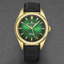 Load image into Gallery viewer, Revue Thommen Men&#39;s &#39;Heritage&#39; Green Dial Black Leather Strap Automatic Watch 21010.2514

