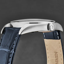 Load image into Gallery viewer, Revue Thommen Men&#39;s &#39;Heritage&#39; Silver Dial Blue Leather Strap Automatic Watch 21010.2525
