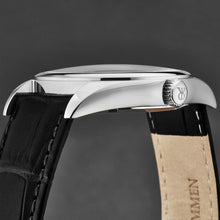 Load image into Gallery viewer, Revue Thommen Men&#39;s &#39;Heritage&#39; Silver Dial Black Leather Strap Automatic Watch 21010.2531
