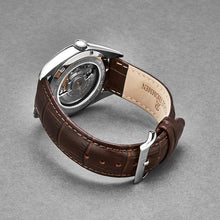 Load image into Gallery viewer, Revue Thommen Men&#39;s &#39;Heritage&#39; Silver Dial Brown Leather Strap Automatic Watch 21010.2533
