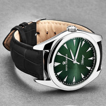 Load image into Gallery viewer, Revue Thommen Men&#39;s &#39;Heritage&#39; Green Dial Black Leather Strap Automatic Watch 21010.2534
