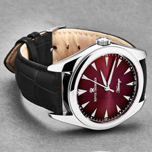 Load image into Gallery viewer, Revue Thommen Men&#39;s &#39;Heritage&#39; Red Dial Black Leather Strap Automatic Watch 21010.2536
